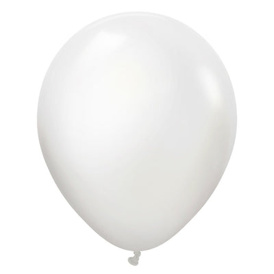 12 inch KALISAN OPAQUE SATIN SNOW WHITE - LA Balloons