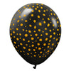 12 inch KALISAN SAFARI CHEETAH - BLACK W/ GOLD INK - LA Balloons
