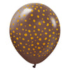 12 inch KALISAN SAFARI CHEETAH - CHOCOLATE BROWN W/ GOLD INK - LA Balloons