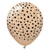 12 inch KALISAN SAFARI CHEETAH - DESERT SAND W/ BLACK INK - LA Balloons