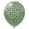 12 inch KALISAN SAFARI CHEETAH - EUCALYPTUS W/ BLACK INK - LA Balloons