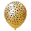 12 inch KALISAN SAFARI CHEETAH - MIRROR GOLD W/ BLACK INK - LA Balloons