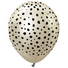 12 inch KALISAN SAFARI CHEETAH - MIRROR WHITE GOLD W/ BLACK INK - LA Balloons