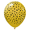 12 inch KALISAN SAFARI CHEETAH - MUSTARD W/ BLACK INK - LA Balloons