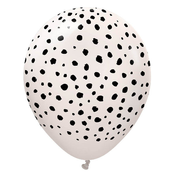 12 inch KALISAN SAFARI CHEETAH - WHITE SAND W/ BLACK INK - LA Balloons