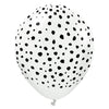 12 inch KALISAN SAFARI CHEETAH - WHITE W/ BLACK INK - LA Balloons