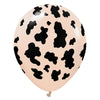 12 inch KALISAN SAFARI COW - BLUSH W/ BLACK INK - LA Balloons