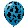 12 inch KALISAN SAFARI COW - DEEP BLUE W/ BLACK INK - LA Balloons