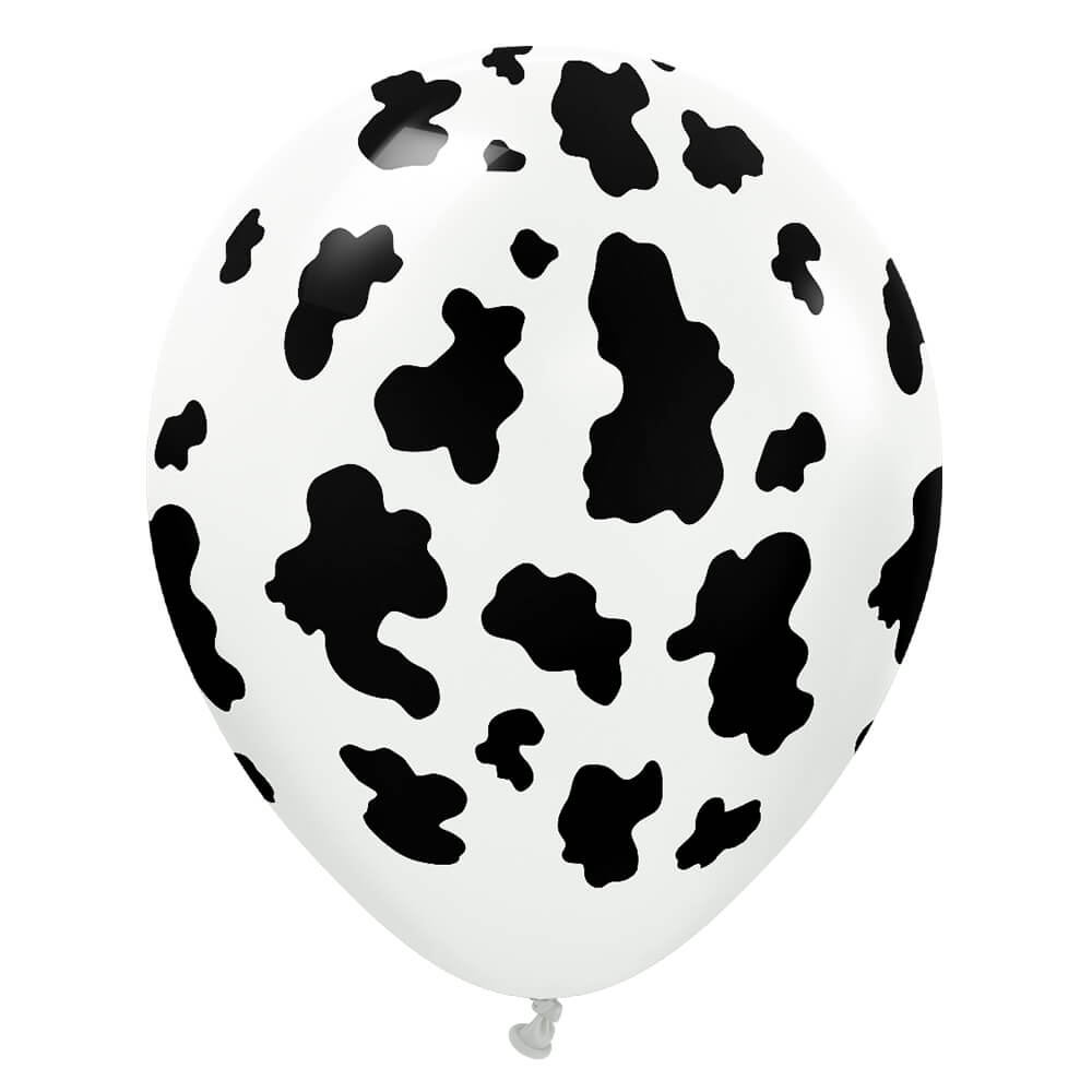 12 inch KALISAN SAFARI COW - WHITE W/ BLACK INK