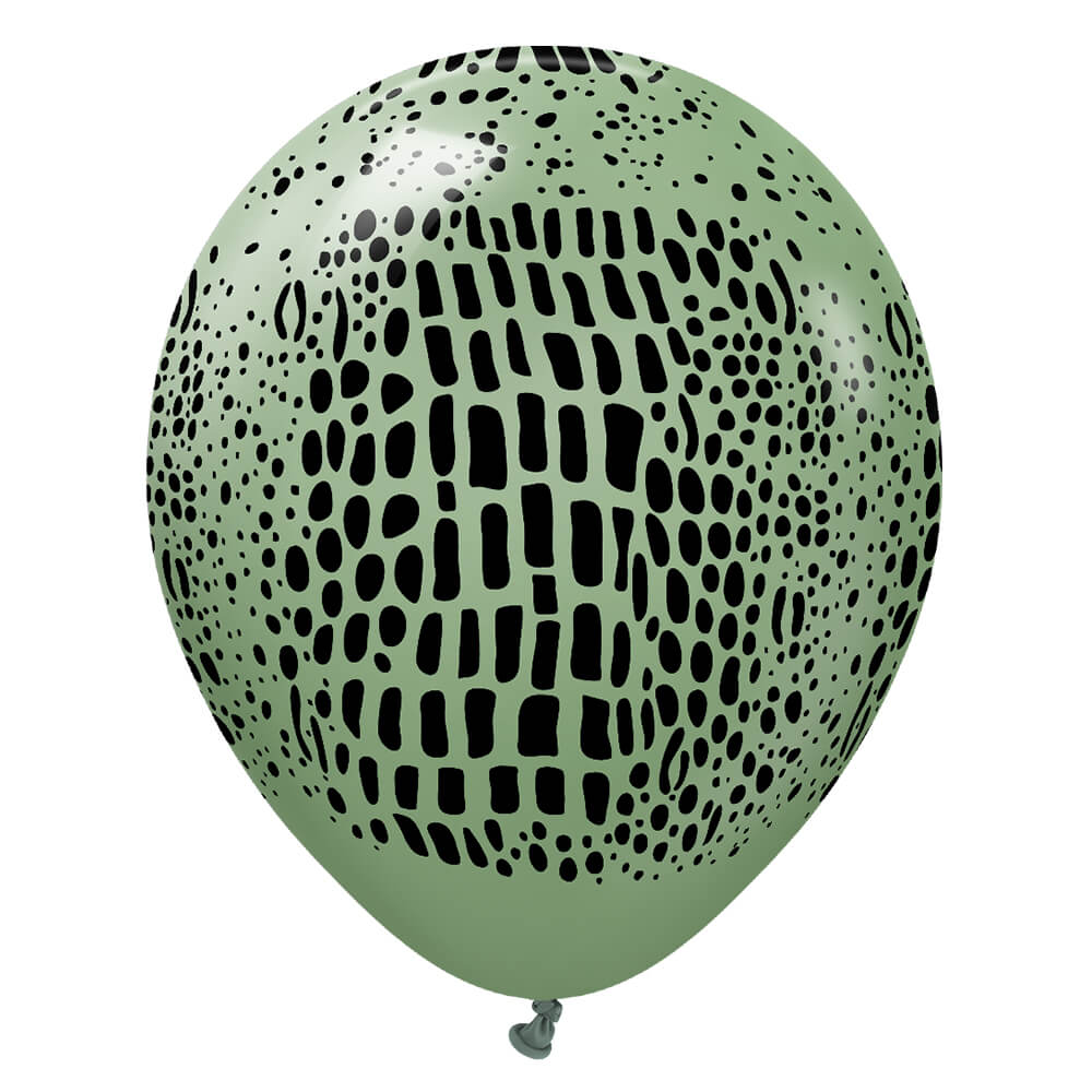 12 inch KALISAN SAFARI CROCODILE - EUCALYPTUS W/ BLACK INK