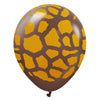 12 inch KALISAN SAFARI GIRAFFE - CHOCOLATE BROWN W/ GOLD INK - LA Balloons