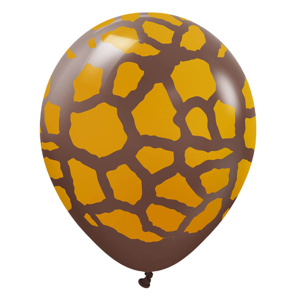 12 inch KALISAN SAFARI GIRAFFE - CHOCOLATE BROWN W/ GOLD INK