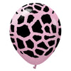12 inch KALISAN SAFARI GIRAFFE - DUSTY ROSE W/ BLACK INK - LA Balloons