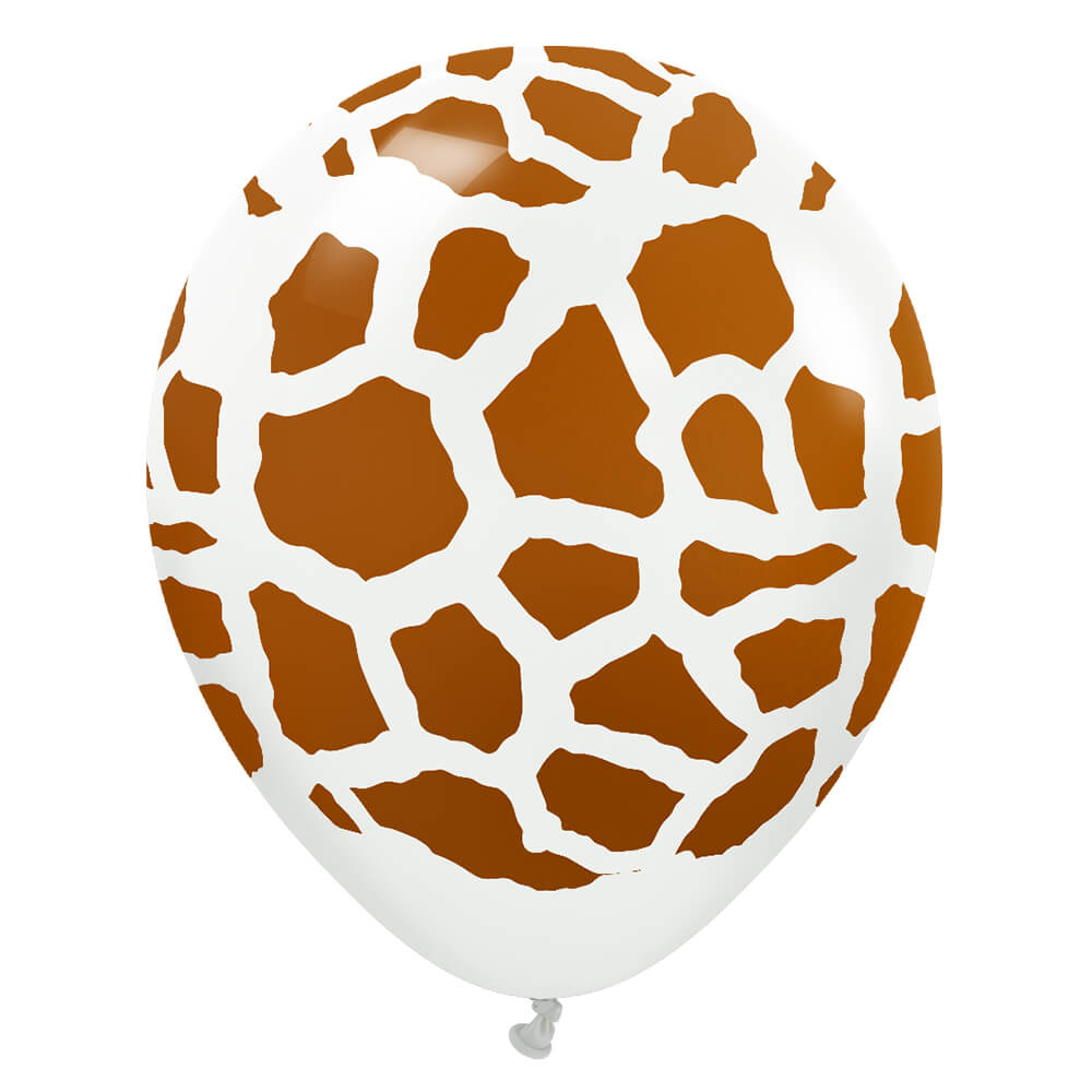 12 inch KALISAN SAFARI GIRAFFE - WHITE W/ CARAMEL INK