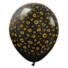12 inch KALISAN SAFARI LEOPARD - BLACK W/ GOLD INK - LA Balloons