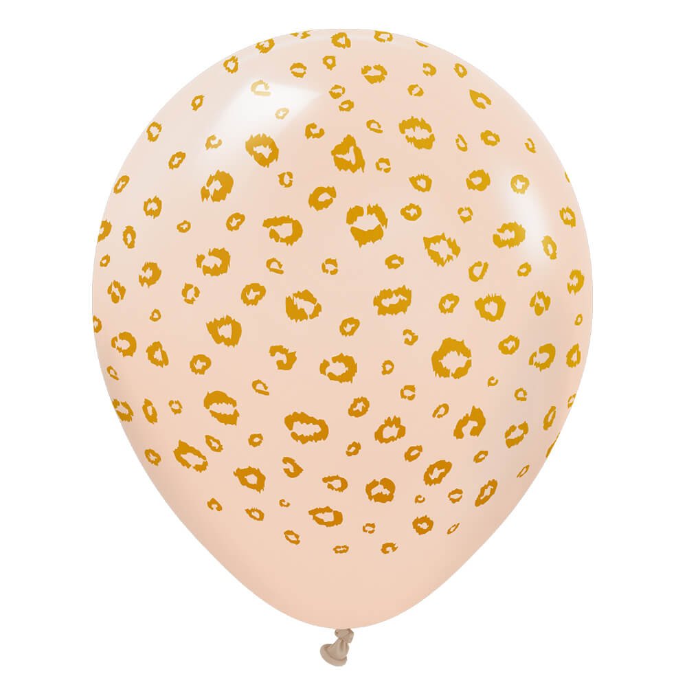12 inch KALISAN SAFARI LEOPARD - BLUSH W/ GOLD INK