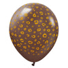12 inch KALISAN SAFARI LEOPARD - CHOCOLATE BROWN W/ GOLD INK - LA Balloons