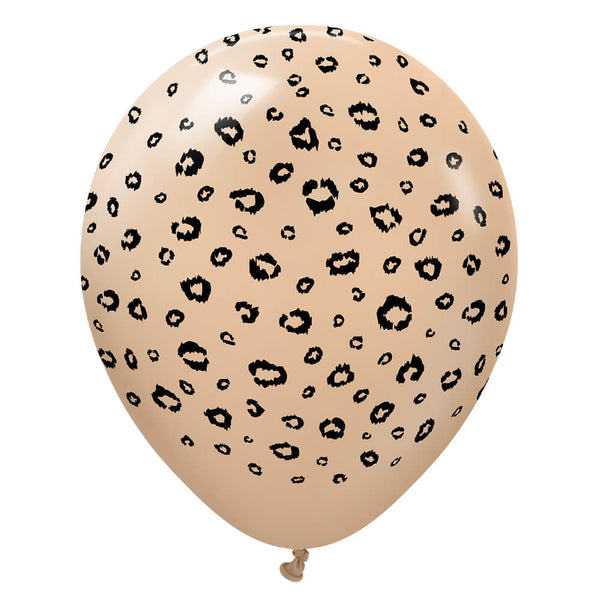 12 inch KALISAN SAFARI LEOPARD - DESERT SAND W/ BLACK INK - LA Balloons