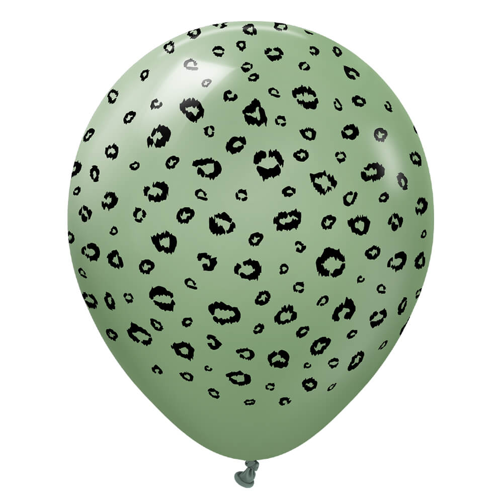 12 inch KALISAN SAFARI LEOPARD - EUCALYPTUS W/ BLACK INK
