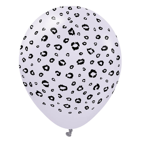 12 inch KALISAN SAFARI LEOPARD - MACARON LILAC W/ BLACK INK - LA Balloons