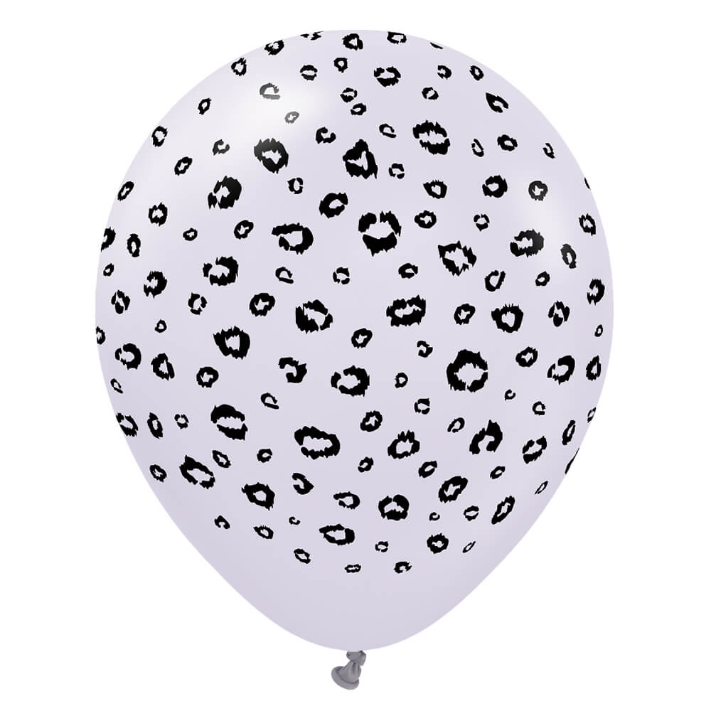 12 inch KALISAN SAFARI LEOPARD - MACARON LILAC W/ BLACK INK