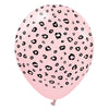 12 inch KALISAN SAFARI LEOPARD - MACARON PINK W/ BLACK INK - LA Balloons