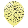 12 inch KALISAN SAFARI LEOPARD - MACARON YELLOW W/ BLACK INK - LA Balloons