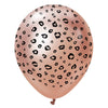 12 inch KALISAN SAFARI LEOPARD - MIRROR ROSE GOLD W/ BLACK INK - LA Balloons