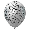 12 inch KALISAN SAFARI LEOPARD - MIRROR SILVER W/ BLACK INK - LA Balloons
