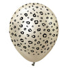 12 inch KALISAN SAFARI LEOPARD - MIRROR WHITE GOLD W/ BLACK INK - LA Balloons