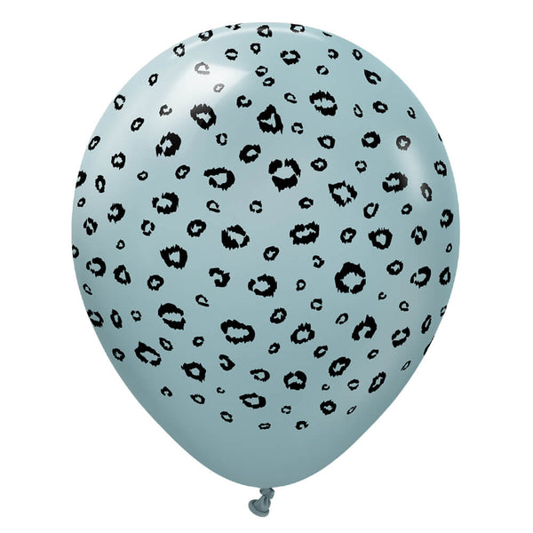 12 inch KALISAN SAFARI LEOPARD - STORM W/ BLACK INK - LA Balloons