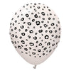 12 inch KALISAN SAFARI LEOPARD - WHITE SAND W/ BLACK INK - LA Balloons