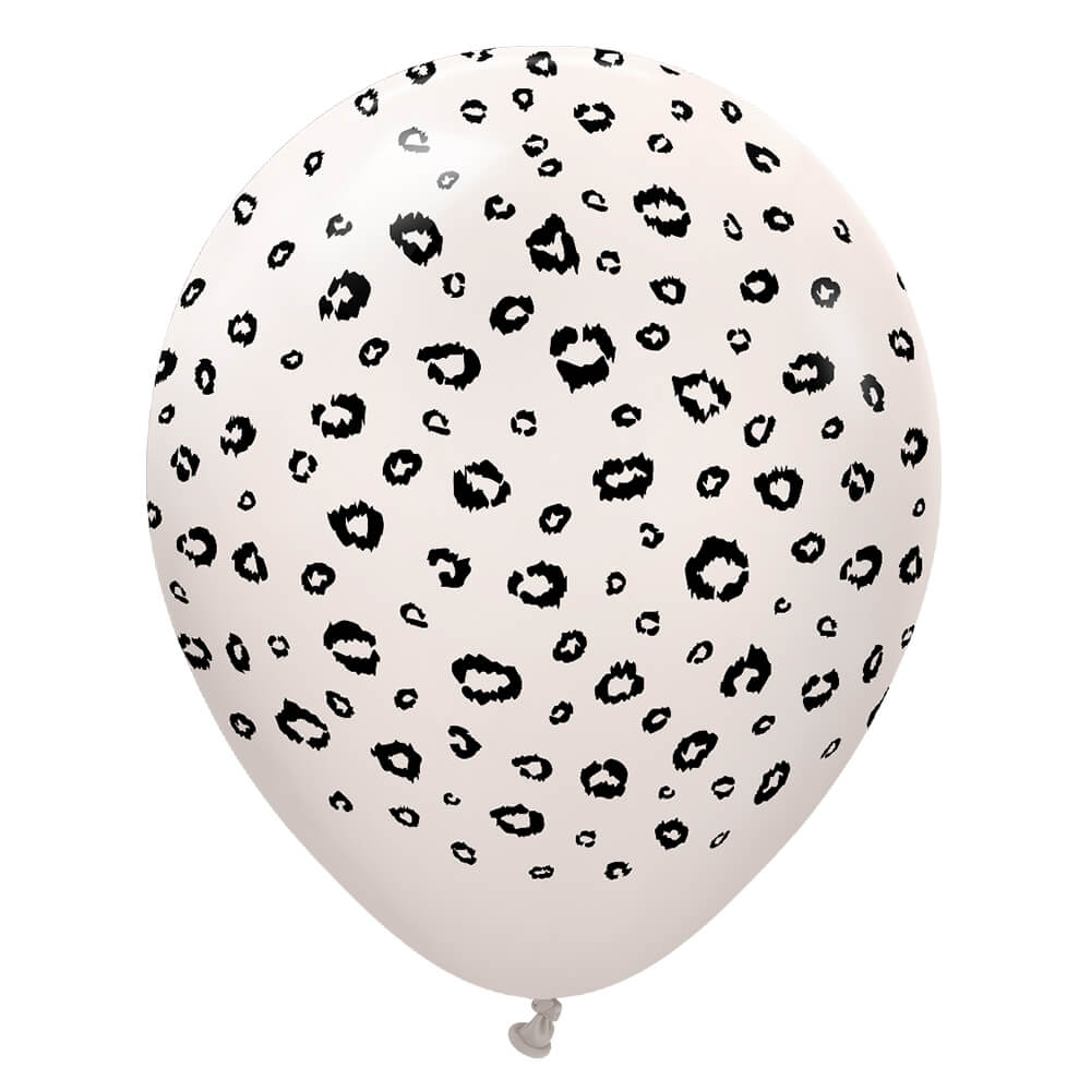 12 inch KALISAN SAFARI LEOPARD - WHITE SAND W/ BLACK INK