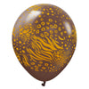 12 inch KALISAN SAFARI MUTANT - CHOCOLATE BROWN W/ GOLD INK - LA Balloons