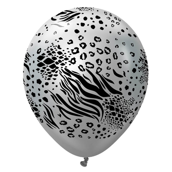 12 inch KALISAN SAFARI MUTANT - MIRROR SILVER W/ BLACK INK - LA Balloons
