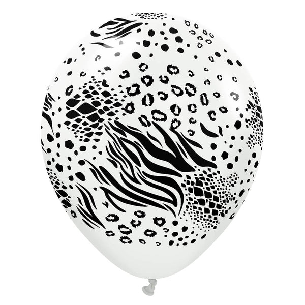 12 inch KALISAN SAFARI MUTANT - WHITE W/ BLACK INK - LA Balloons