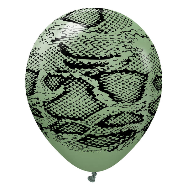 12 inch KALISAN SAFARI SNAKE - EUCALYPTUS W/ BLACK INK - LA Balloons