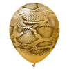 12 inch KALISAN SAFARI SNAKE - MIRROR GOLD W/ DARK BROWN INK - LA Balloons