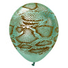 12 inch KALISAN SAFARI SNAKE - MIRROR GREEN W/ BLACK INK - LA Balloons