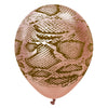 12 inch KALISAN SAFARI SNAKE - MIRROR ROSE GOLD W/ DARK BROWN INK - LA Balloons