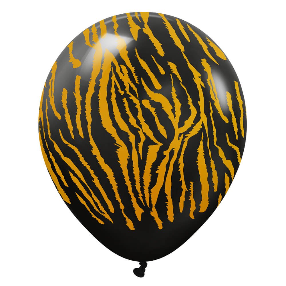 12 inch KALISAN SAFARI TIGER - BLACK W/ GOLD INK