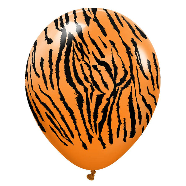 12 inch KALISAN SAFARI TIGER - ORANGE W/ BLACK INK - LA Balloons
