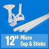 12 inch MICRO BALLOON CUPS & STICKS - LA Balloons