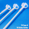 12 inch MICRO BALLOON CUPS & STICKS - LA Balloons