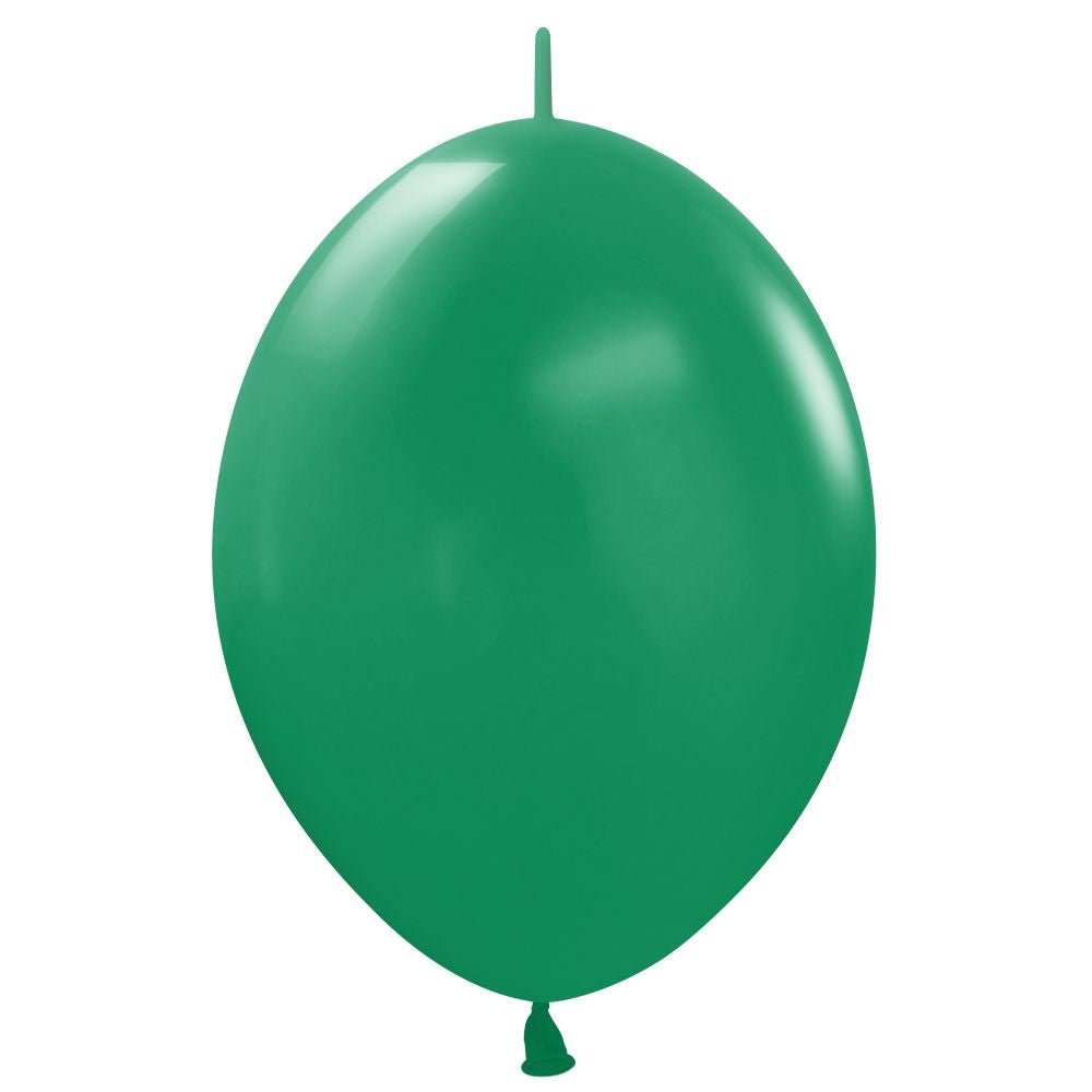 12 inch SEMPERTEX LINK - O - LOON FASHION FOREST GREEN - LA Balloons