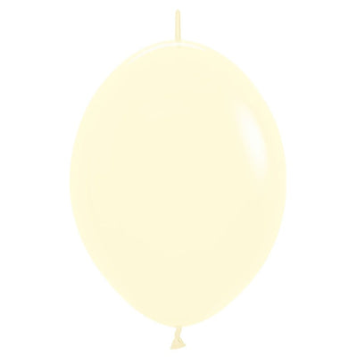 12 inch SEMPERTEX LINK - O - LOON PASTEL MATTE YELLOW - LA Balloons