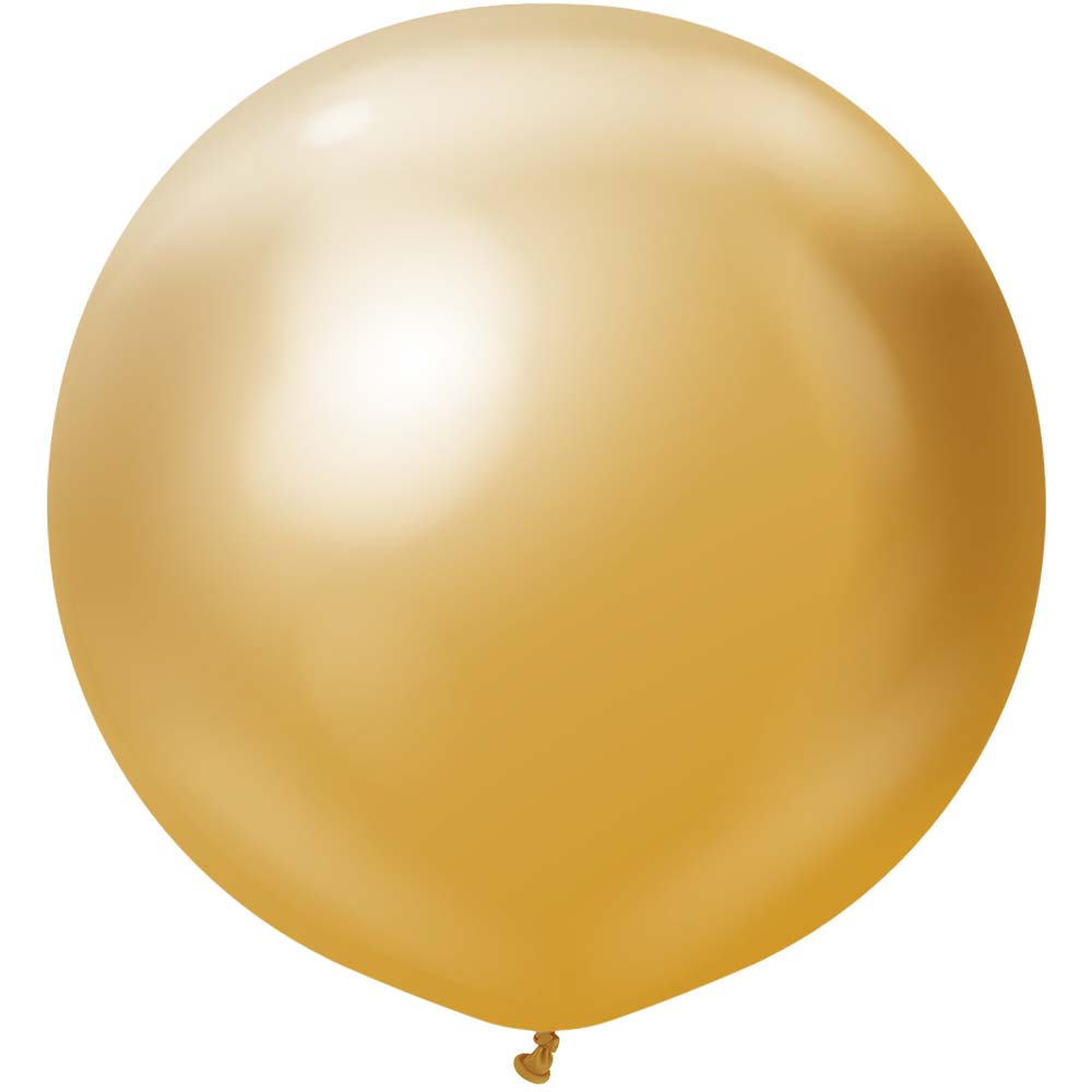 Kalisan 24 inch KALISAN MIRROR GOLD Latex Balloons 12450016-KL