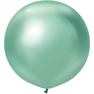 Kalisan 24 inch KALISAN MIRROR GREEN Latex Balloons 12450066-KL