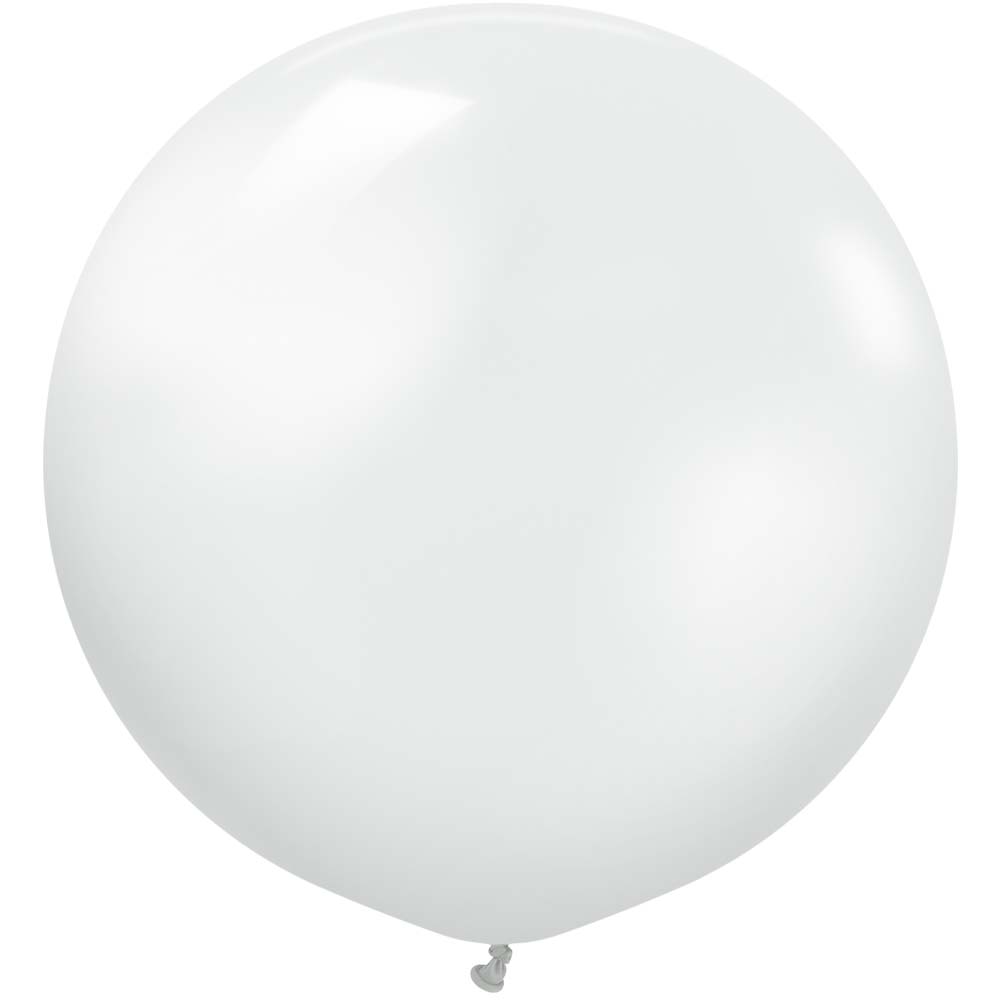 Kalisan 24 inch KALISAN METALLIC PEARL WHITE Latex Balloons 12470016-KL