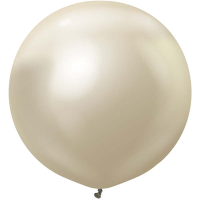 Kalisan 36 inch KALISAN MIRROR WHITE GOLD Latex Balloons 13650116-KL